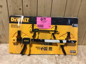 lot 70 image: Lot of 2 Trigger Clamp Set (4-Piece) by DEWALT Customer Returns See Pictures
