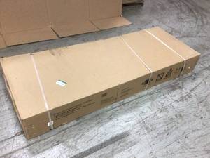 lot 105 image: 6 ft. Adjustable Height Solid Wood Top Workbench in Black for Ready to Assemble Steel Garage Storage System by Husky Customer Returns See Pictures