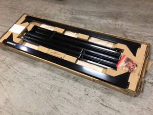 lot 114 image: 6 ft. Solid Wood Top Workbench in Black by Husky Customer Returns See Pictures