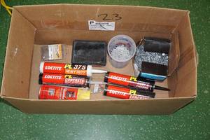 Assorted Fasteners and Sealants and Adhesives