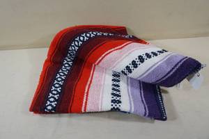 Vintage Taos New Mexico American Indian Print Blanket