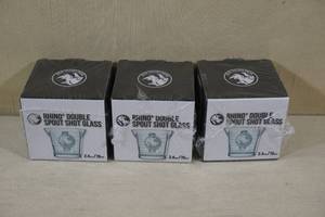 Rhino Coffee Company Double Spout Espresso Shot Glasses