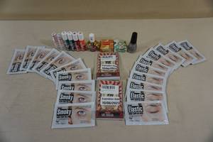 Assorted Beauty Products - Eye Patches, Lip Balm and Gloss