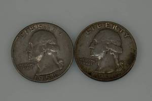 Washington Silver Quarter Coins - 1958-D