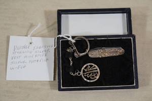 Vintage Engraved Sterling Silver Mini Vest Knife
