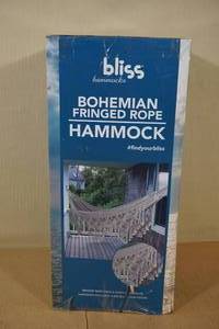 Bliss Bohemian Fringed Rope Hammock