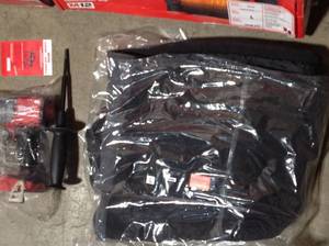 Lot of Milwaukee Mens Black 7.2-Volt Lithium-Ion Soft Shell Heated Jacket with Detachable Hood and  and Milwaukee Drill See the Pics