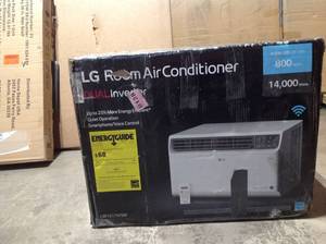 LG Electronics 14,000 BTU 115-V Dual Inverter Smart Window Air Conditioner LW1517IVSM with WiFi and Remote in White LG Electronics 14,000 BTU 115-V Dual Inverter Smart Window Air Conditioner LW1517IVSM with WiFi and Remote in White