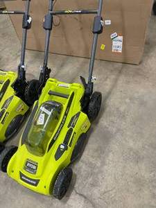 Lot of 2 Ryobi Push Law Mowers - battery operated Tools Only review all pictures
