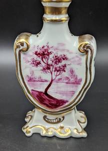 lot 28 image: Pair of French Painted Porcelain Bottles