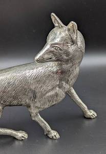 lot 29 image: Pair of Silver Plated Fox Figurines
