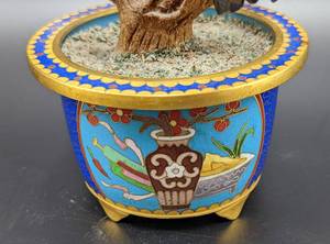 lot 32 image: Cloisonn Potted Gem Tree