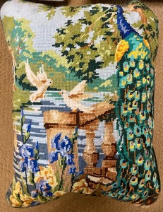 lot 225 image: 3 Neat Needlepoint Pillows