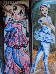 lot 63 image: Adorable Children Themed Needlepoint Pillows