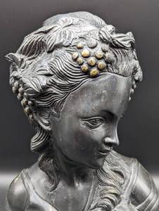 lot 69 image: Elegant Bronze Female Bust