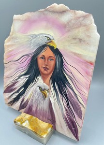 lot 369 image: Incredible Hand Painted Granite