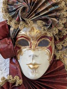 lot 77 image: Gold and Red Venetian Mask