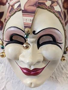 lot 78 image: Venetian Hand Painted Cherub Mask