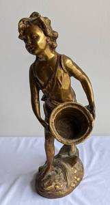 lot 86 image: Brass Child Sculpture