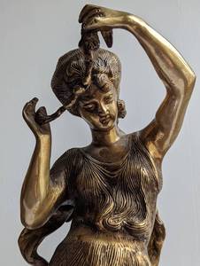 lot 87 image: Pair of Brass Angel Sculptures