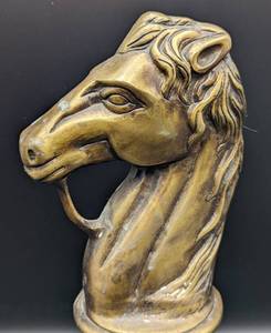 lot 89 image: Brass Horse Head Sculpture