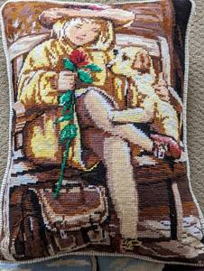 lot 91 image: Adorable Children Themed Needlepoint Pillows