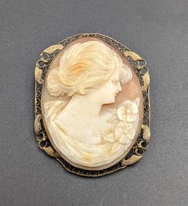 lot 327 image: Vintage Cameo PendantBrooch