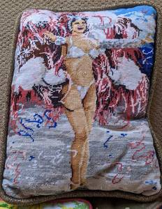 lot 339 image: Beautiful Women Themed Needlepoint Pillows