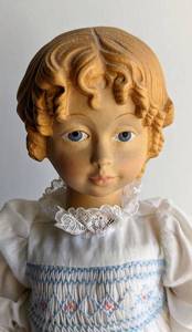 lot 350 image: Dolfi Carved Wood Doll