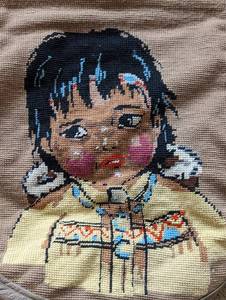 lot 353 image: Native American Design Needlepoint Purse