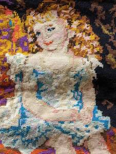 lot 354 image: Little Lady Needlepoint Purse