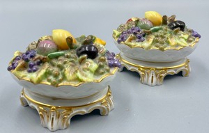 lot 188 image: Pair of Porcelain Fruit Bowls