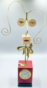 lot 178 image: Pair of Numbered and Signed Abstract Clocks