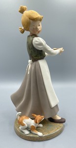 lot 155 image: Girl and Dog Porcelain Figurine