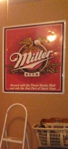 Miller Beer Metal Sign - Measures 36-inches by 40-inches