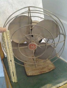 Three Vintage Electric Fans GE, Montgomery Ward and Others
