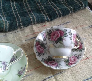 Vintage Celebrate Floral Tea Cups, Saucers, Creamer and Sugars, and More Made in Germany