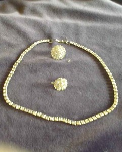 Two Necklace and Earring Sets - One Set has an Extra Earring