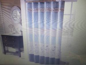 lot 111 image: Madison Park Grace Shower Curtain R...
