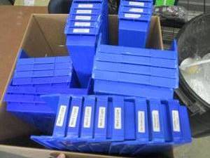 lot 227 image: Large Lot Assorted Organizing Bins...