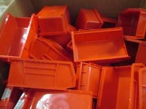 lot 237 image: Box of Small Organizing Bins...
