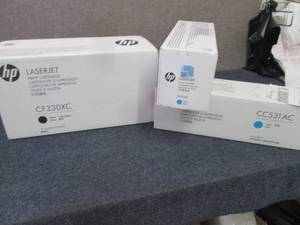 lot 273 image: 3 Assorted HP Laser Jet  Print Cart...