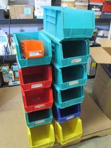 lot 282 image: Stack of Storage Bins...