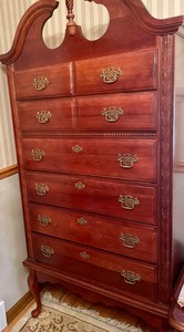 lot 5 image: Beautiful High Boy Chest of Drawers