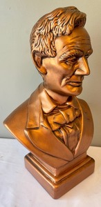 lot 22 image: Ceramic Painted Bust of Abraham Lincoln