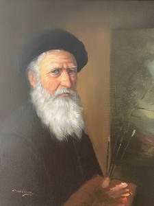 lot 13 image: Framed Oil on Canvas Portrait by David Pelbam