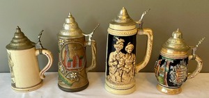 lot 37 image: Collection of Four Collectible Steins