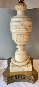 lot 65 image: Lovely Table Lamp with a Marble Base