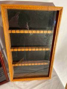 lot 106 image: 3 Wooden Wall Mount Spoon Display Cases
