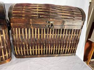 lot 110 image: 2 Wicker Like Storage Pieces